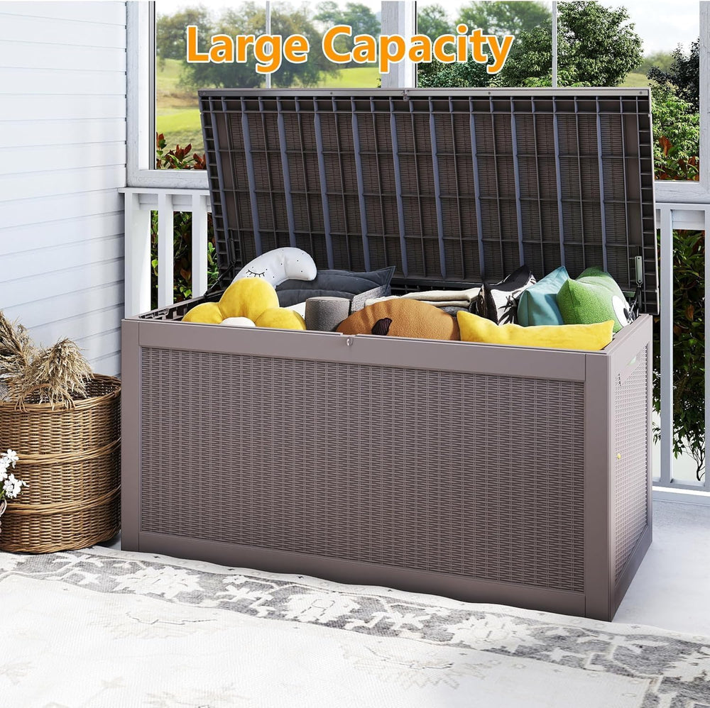 320 Gallon Outdoor Storage Box Wateproof, Extra Large Storage Organizer for P...