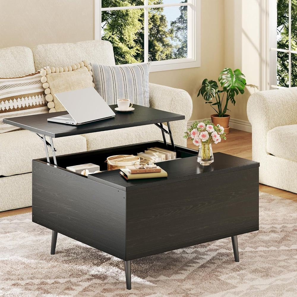HUAHUU Lift Top Coffee Table, 31.5" Square Coffee Tables with Storage, C...