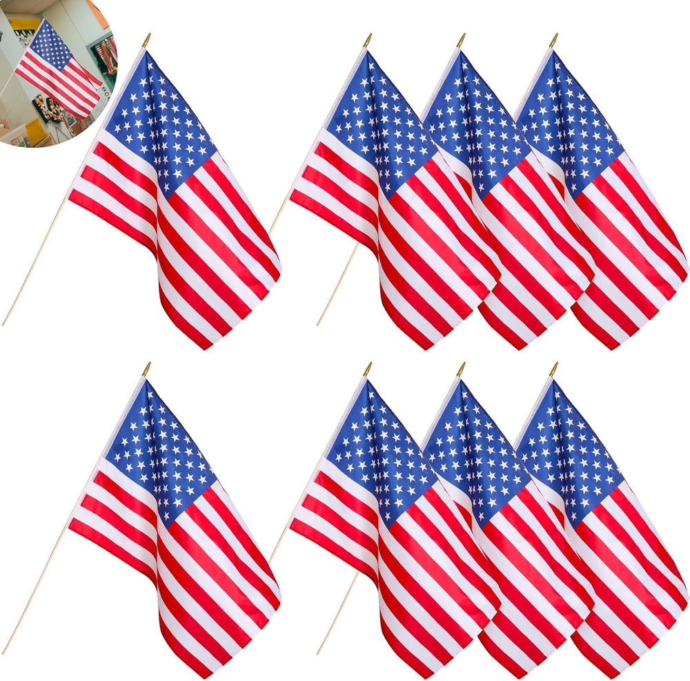 Newwiee Classroom American Flag for Schools 2 x 3ft, 8 Pcs