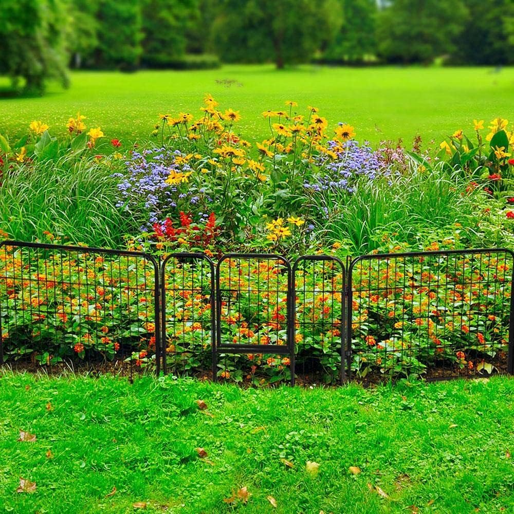 Yaheetech 24in x 43ft Rustproof Foldable Metal Decorative Garden Fence
