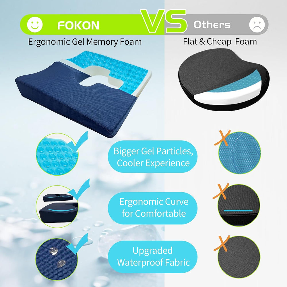 Gel Wheelchair Seat Cushion,Bed Sore Cushions for Butt,Gel Cushion for Pressu...
