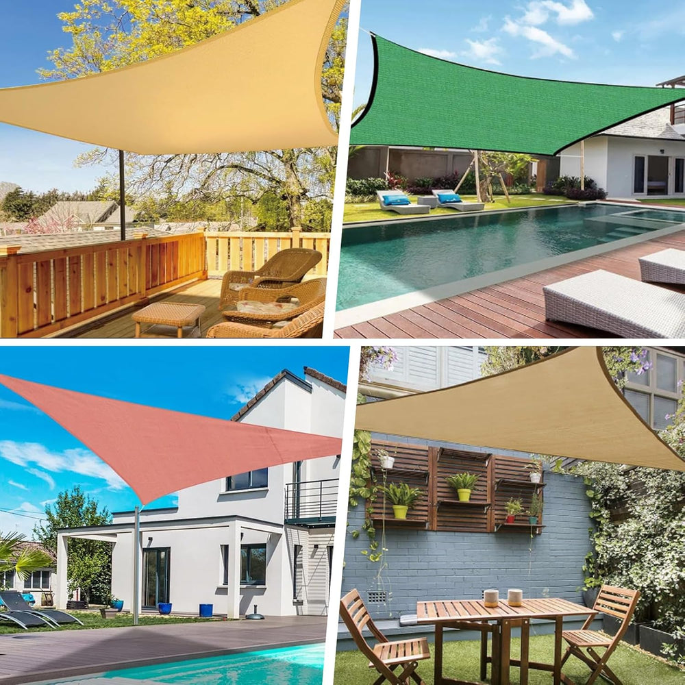 Waterproof Shade Sail 95% UV Rectangle 8'x10' Custom Rose Pink