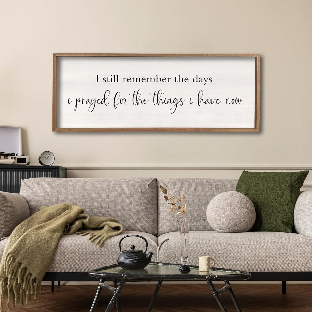 comurdyo I Still Remember the Days I Prayed Sign, 32" x 12", Wood