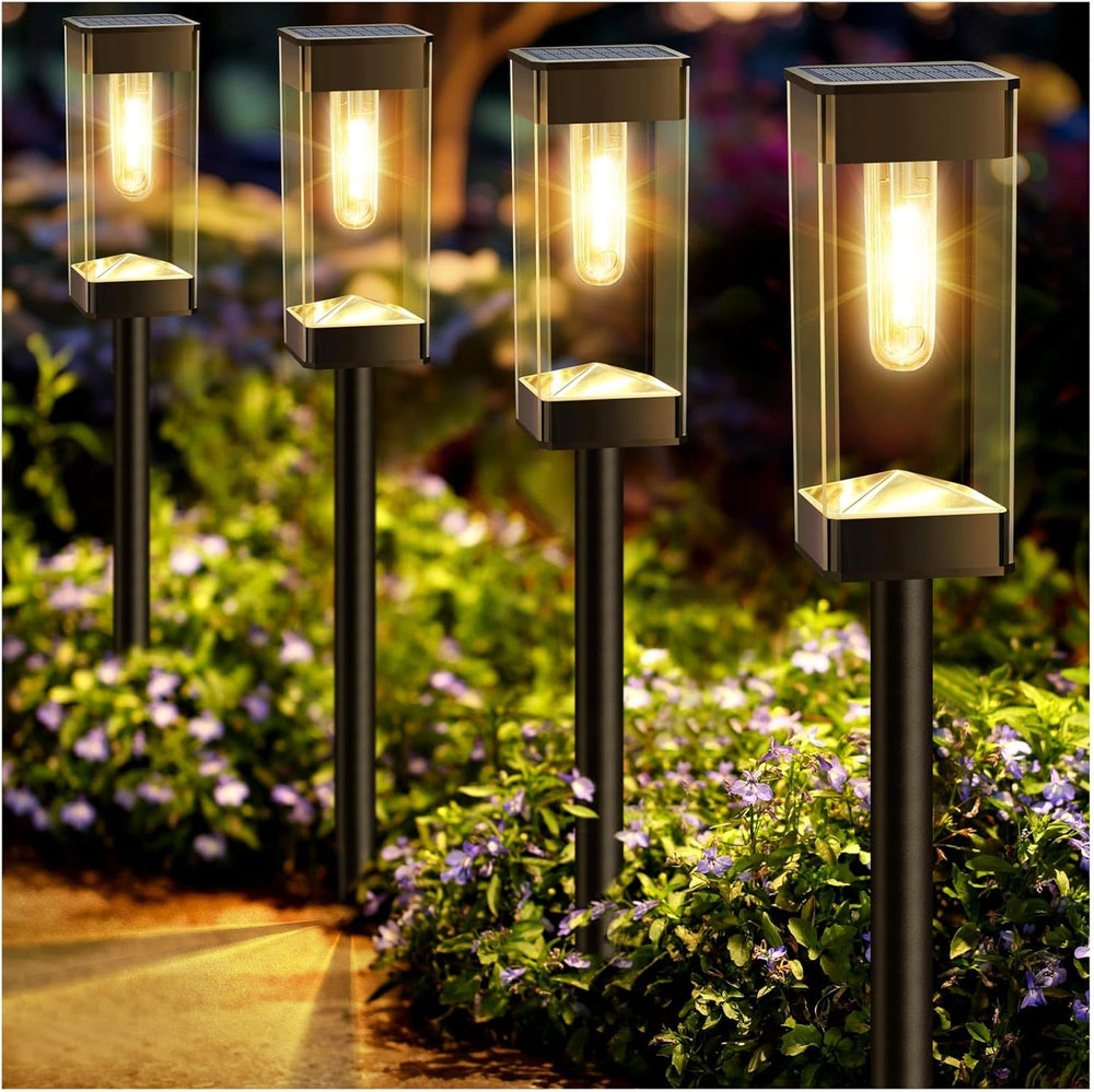 Solar Pathway Lights Outdoor Waterproof Landscape Lighting 8 Pack