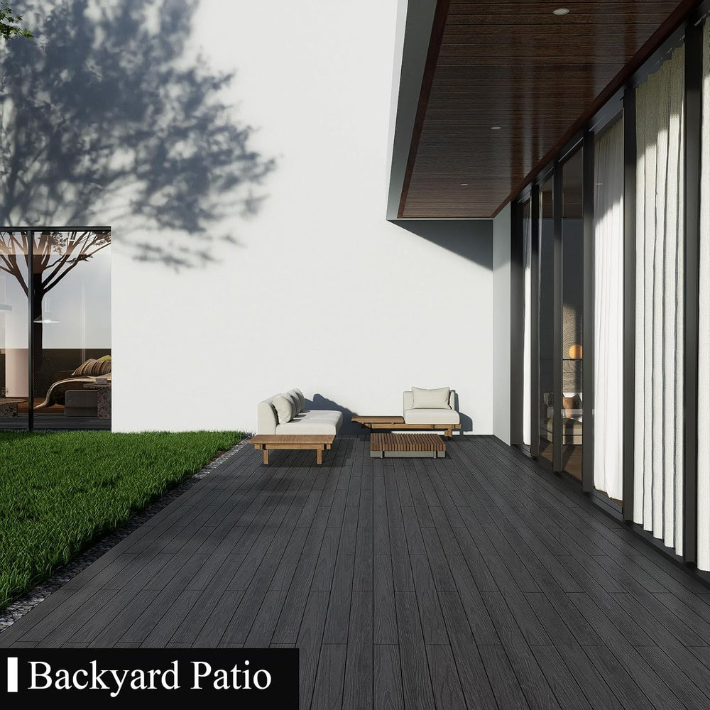 Outdoor Composite Decking Boards 96'' x 5.4'' x 0.9''...