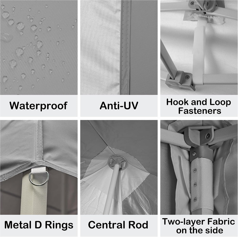 Canopy Replacement Top, 10x10ft Pop Up Canopy for Outdoor Garden Patio Pavili...