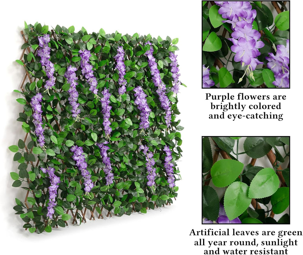 DOEWORKS Expandable Fence Privacy Screen for Balcony Patio Outdoor, 1PC Faux ...