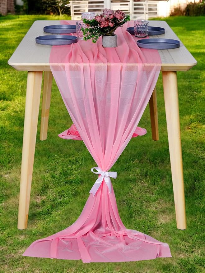 MDS Halloween Chiffon Table Runner - 5 Pack, 29 x 170 Inches, 14ft Each - She...