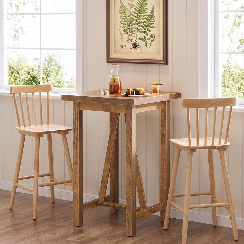 Windsor Bar Stools Set of 4, 26 Inch Counter Height Barstools Wooden Barstool...