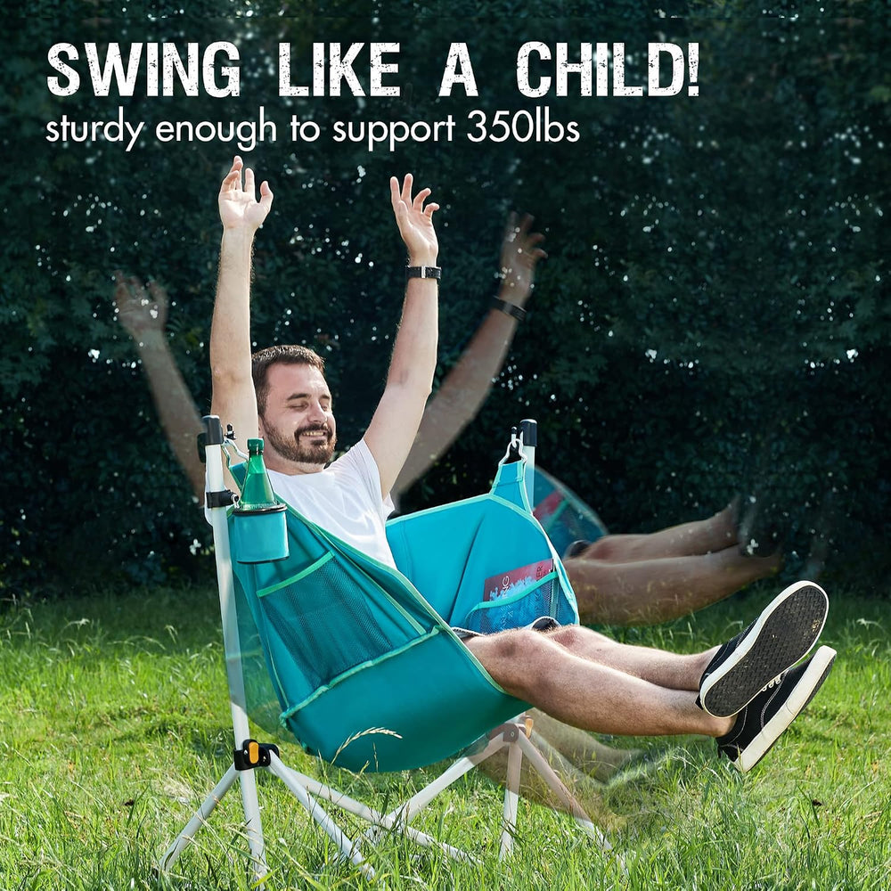 Portal Hammock Camping Chair Folding Rocking Chair Portable Swinging Chair wi...