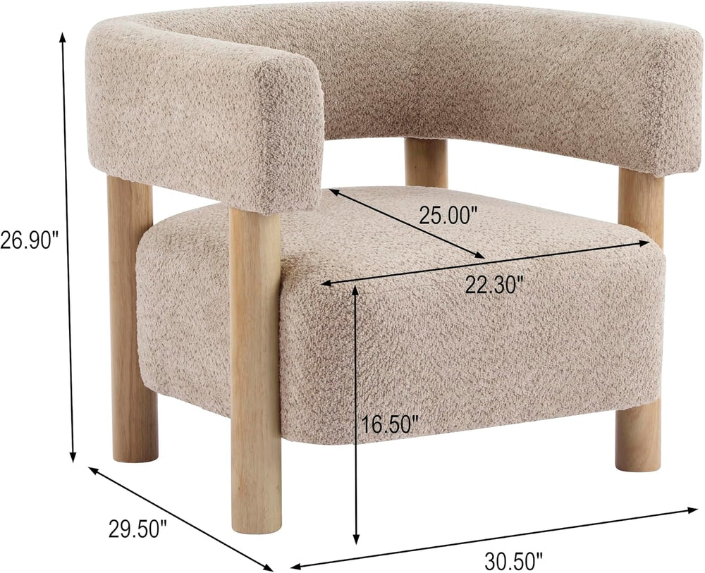 Christopher Knight Home Carly Low Profile Accent Chair, Round Backrest Side C...