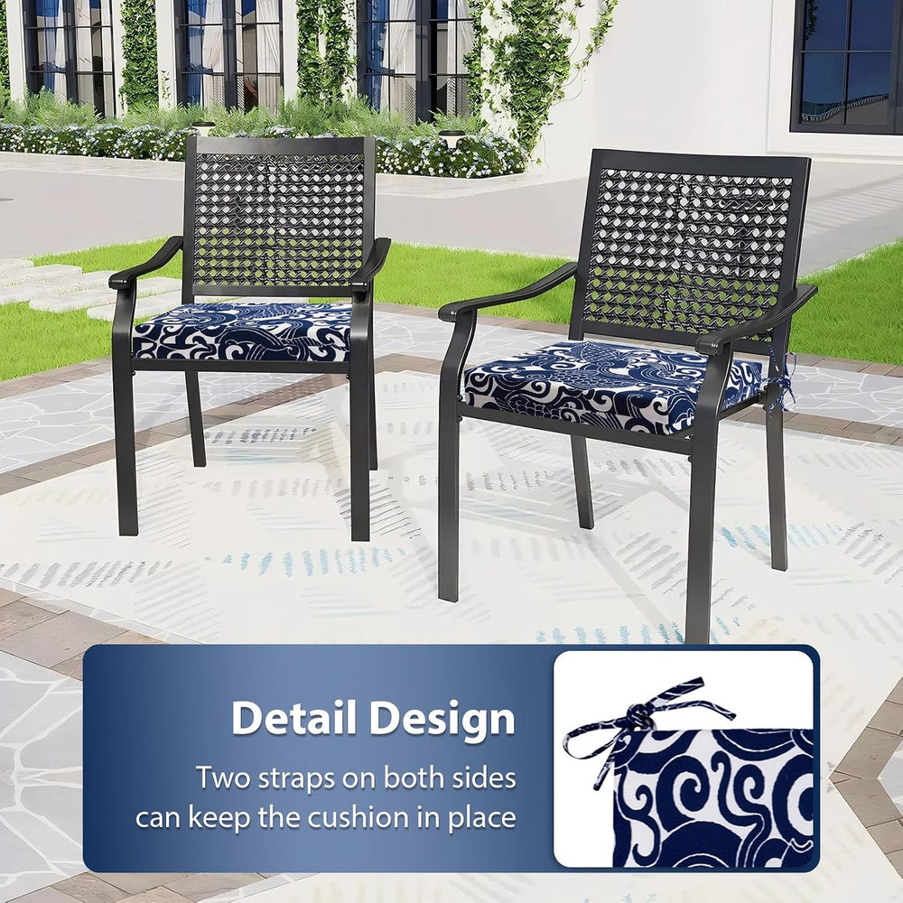 Outdoor Chair Cushions Set of 4, 18.5 x 16 Inch Patio Chair Cushions for Outd...