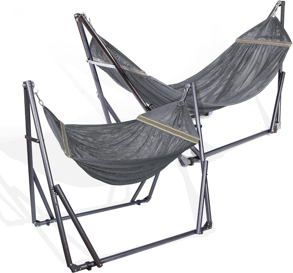 Best Home Fashion 2 in 1 Hammock & Swinging Chair with Collapsible Steel ...
