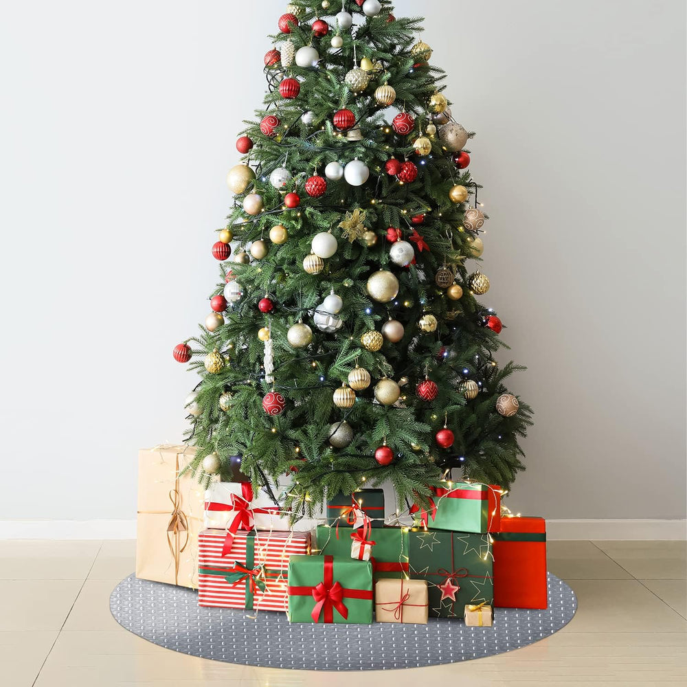 RESILIA Christmas Tree Mat - Heavy-Duty Floor Protector, Waterproof & Sta...