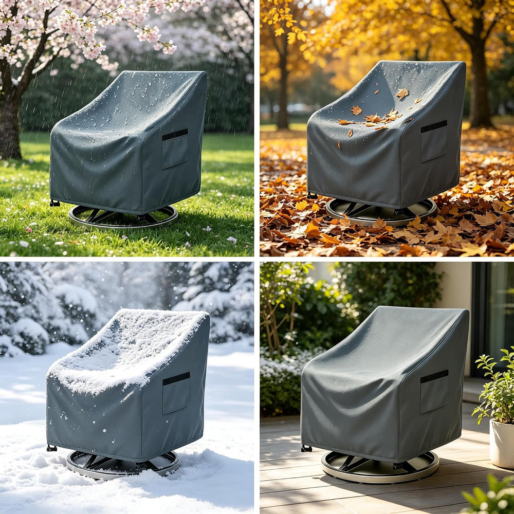 Outdoor Swivel Chair Cover 2 Pack, Fits to 30" L X 34" W X 38.5&quo...