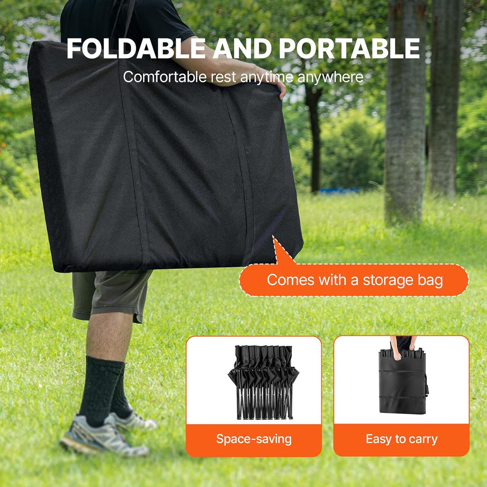 VEVOR Portable Folding Bench, 8 Seats Foldable Sideline Bench, Outdoor Campin...