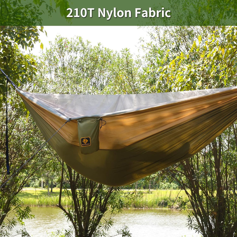 Camping Hammock, Portable Hammocks with Mosquito Net,Lightweight Nylon Parach...