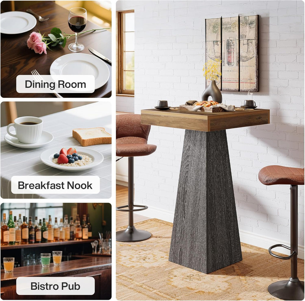 Tribesigns Bar Table, 39.96" High Pub Table for Small Space, Home Bar Sm...
