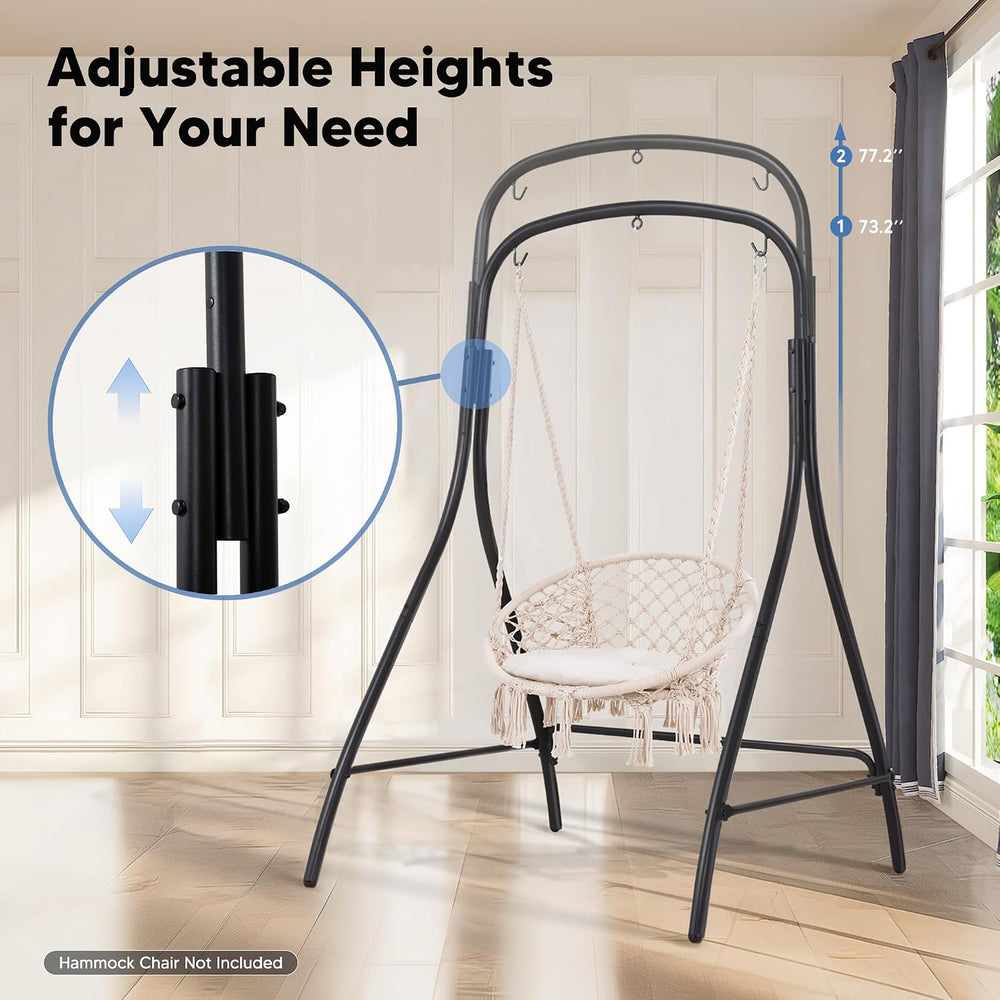 SUNCREAT Hammock Chair Stand, Heavy-Duty Steel Hammock Stand, 400 lbs Capacit...