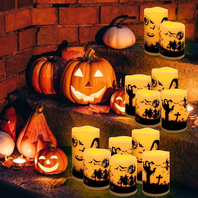 12-Pack Waterproof -Flameless Led Candles,Remote Control and Timer Functions ...