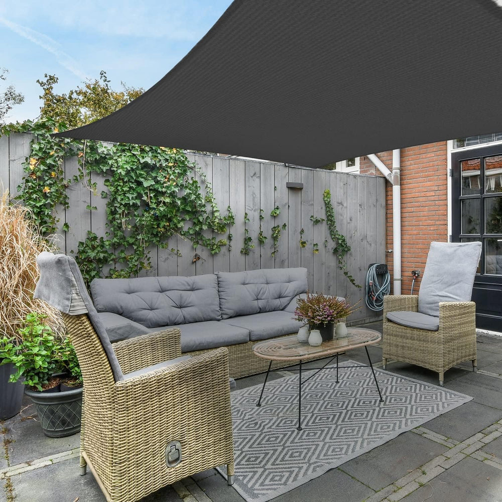 AsterOutdoor Sun Shade Sail Rectangle 10' x 13' UV Block Canopy for P...