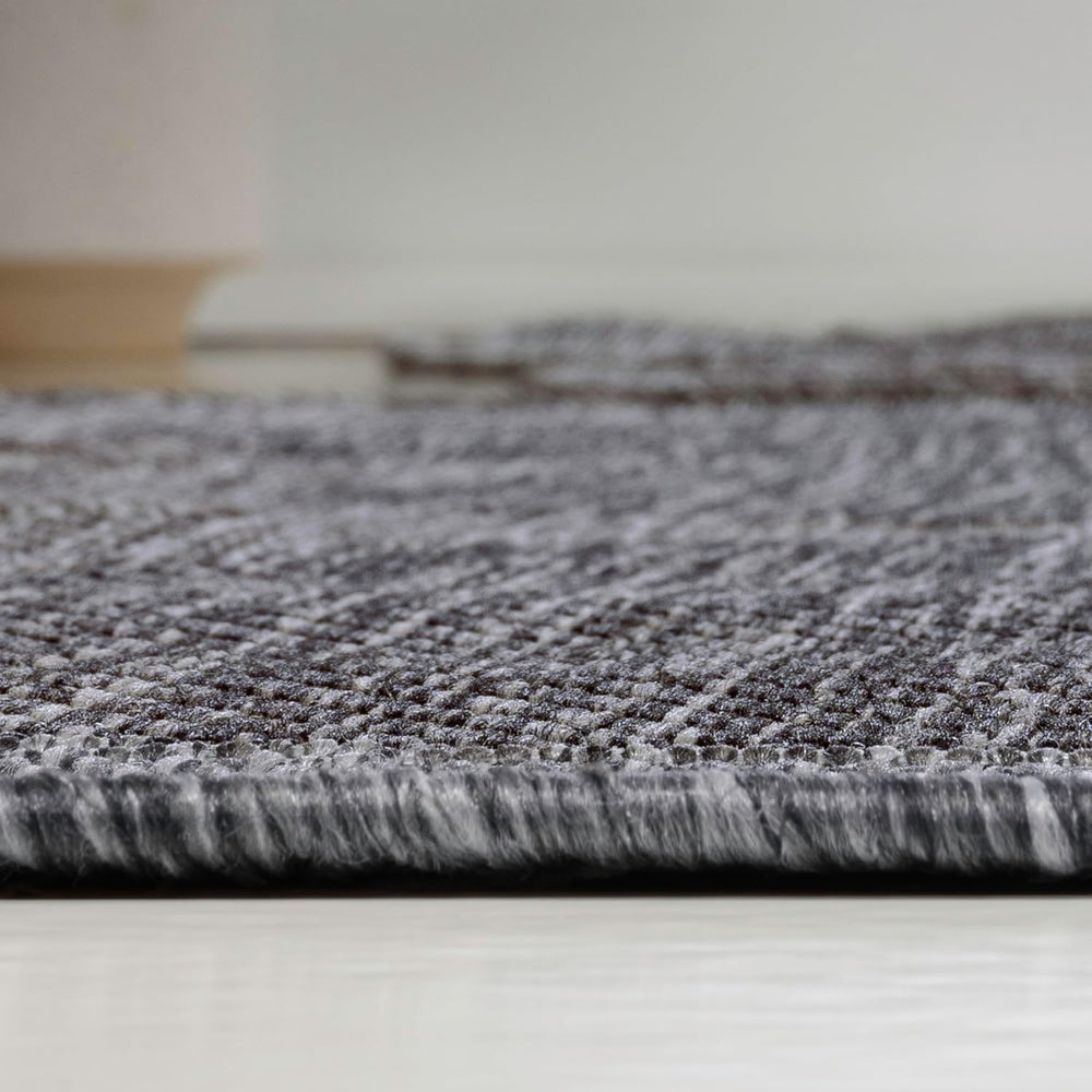 JONATHAN Y Rustic Abstract Indoor Outdoor Area Rug 4X6 Dark Gray/Gray, Jasper...