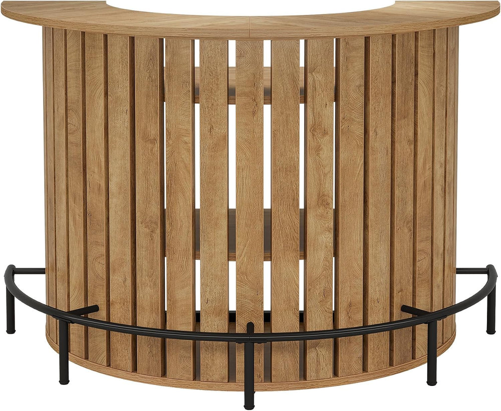 Tribesigns 4-Tier Bar Table, 47.24" Mini Home Bar Table with Footrest, A...