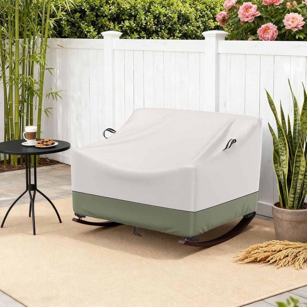 COSHNIBI Outdoor Papasan Rocking Chair Cover,Heavy Duty Waterproof Rocker Cov...