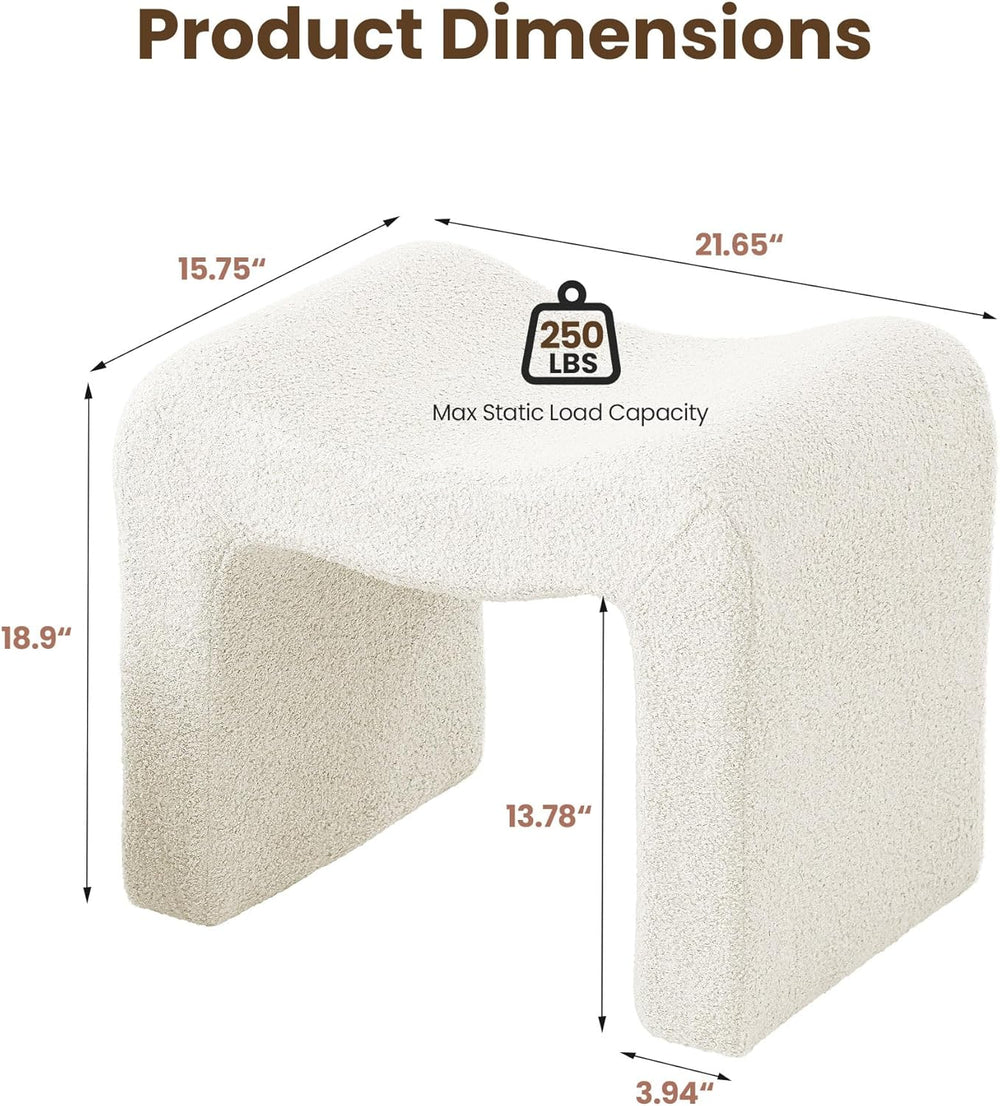 Ottoman Vanity Stool Chair Small Footstool Seating Backless