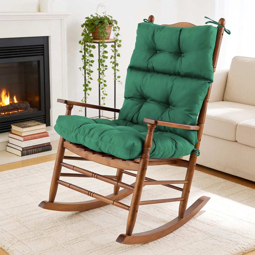 Rocking Chair Cushion, Waterproof and Fade-Resistant Adirondack Rocker Cushio...