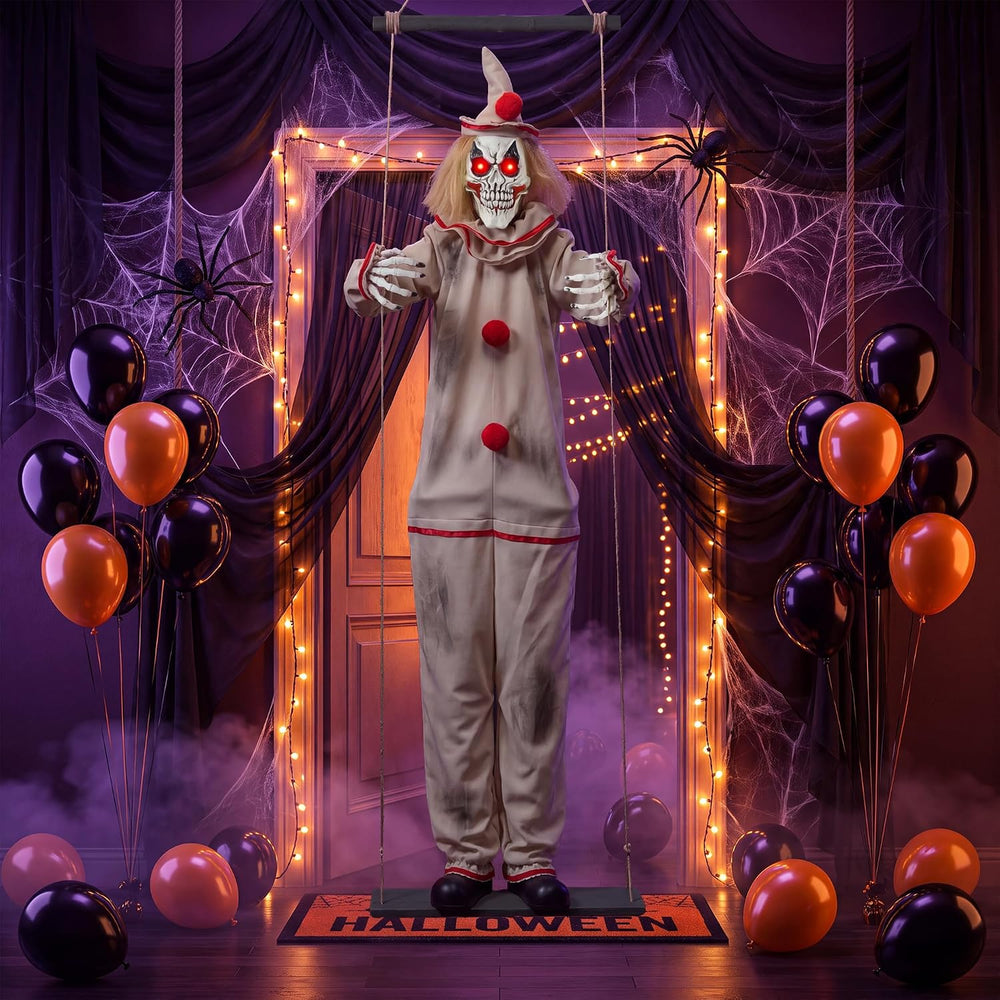 Halloween Decorations Outdoor, 5.9FT Scary Hanging Swinging Clown