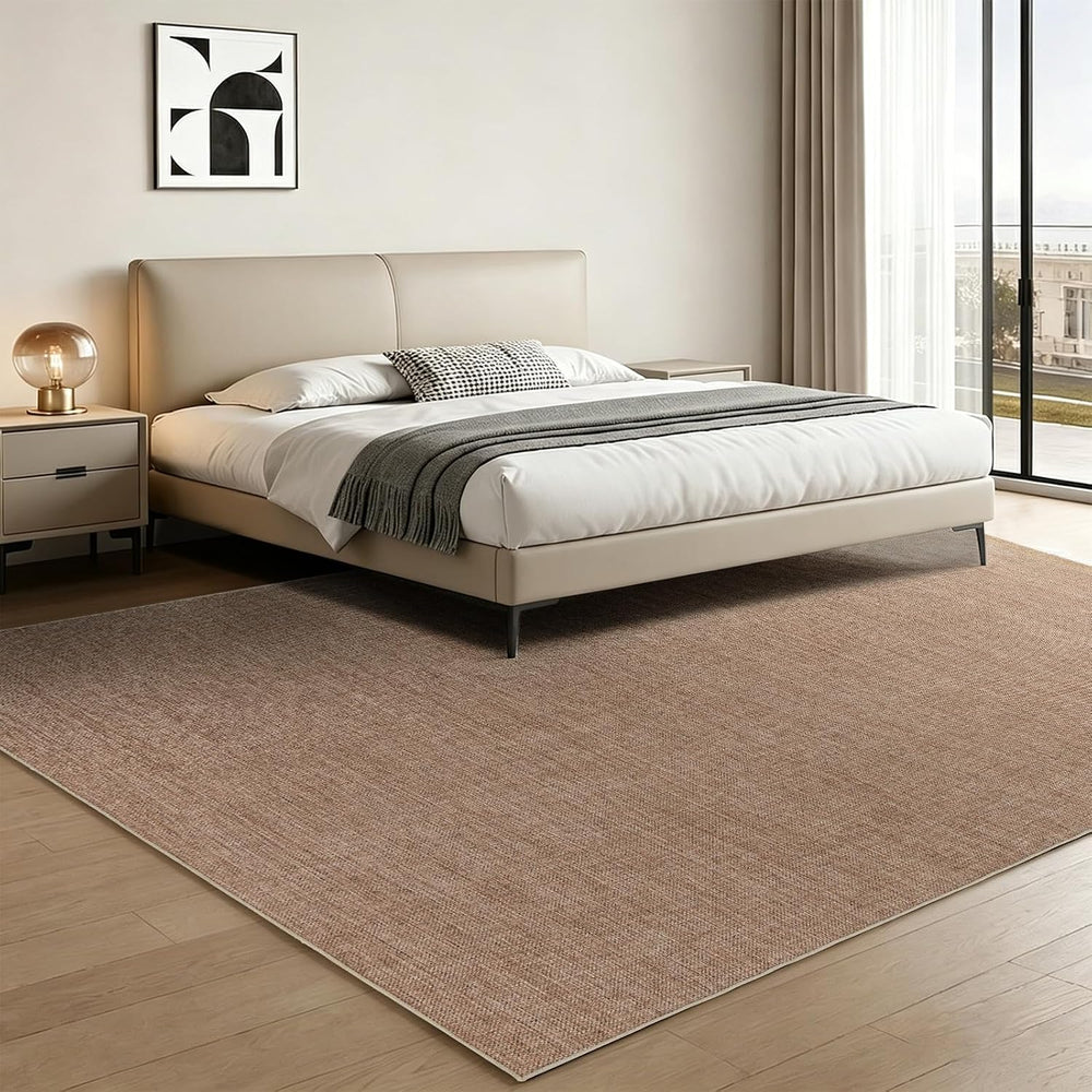 8×10 Easy Jute Rug Washable Rugs Low Pile Outdoor Indoor Farmhouse Neutral No...