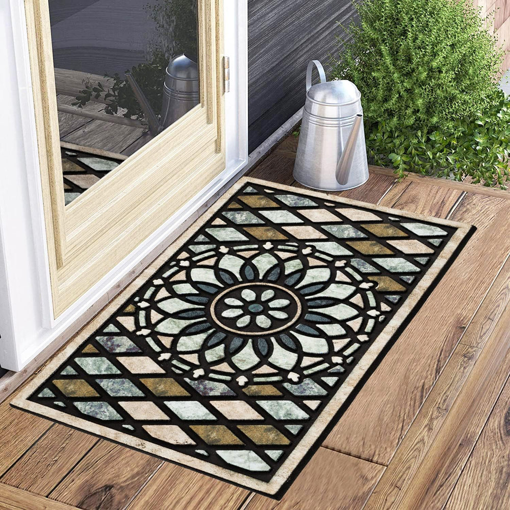 CHICHIC Welcome Door Mat 17x 30 Inch Front Doormat Outdoors for Home Entrance...