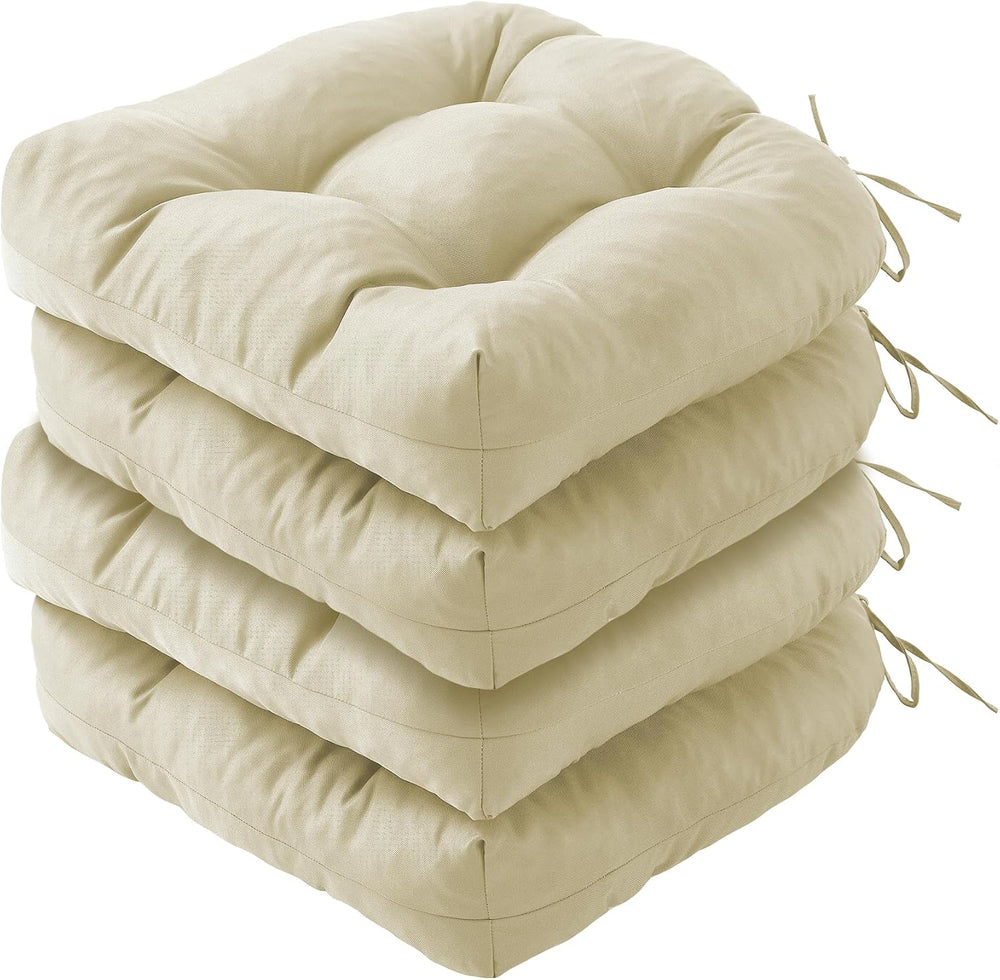 IPYNBAP Outdoor Chair Cushions Set of 4, Patio Chair Cushions with Ties, 19x1...