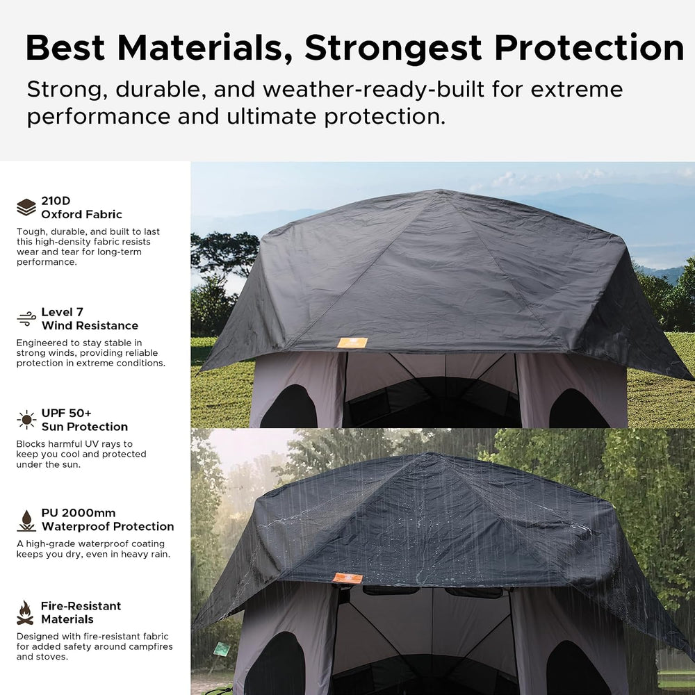 Space Acacia Lite Camping Tent, Pop Up Tents for Camping, Lightweight & D...