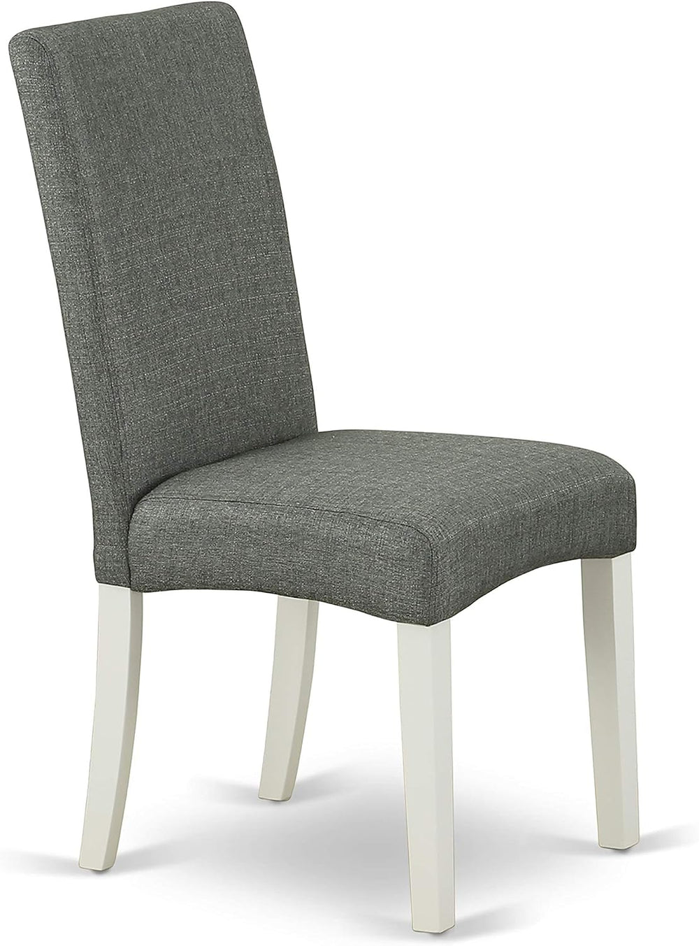 East West Furniture DLDR5-LWH-07 5 Piece Dining Set, Linen White Finish