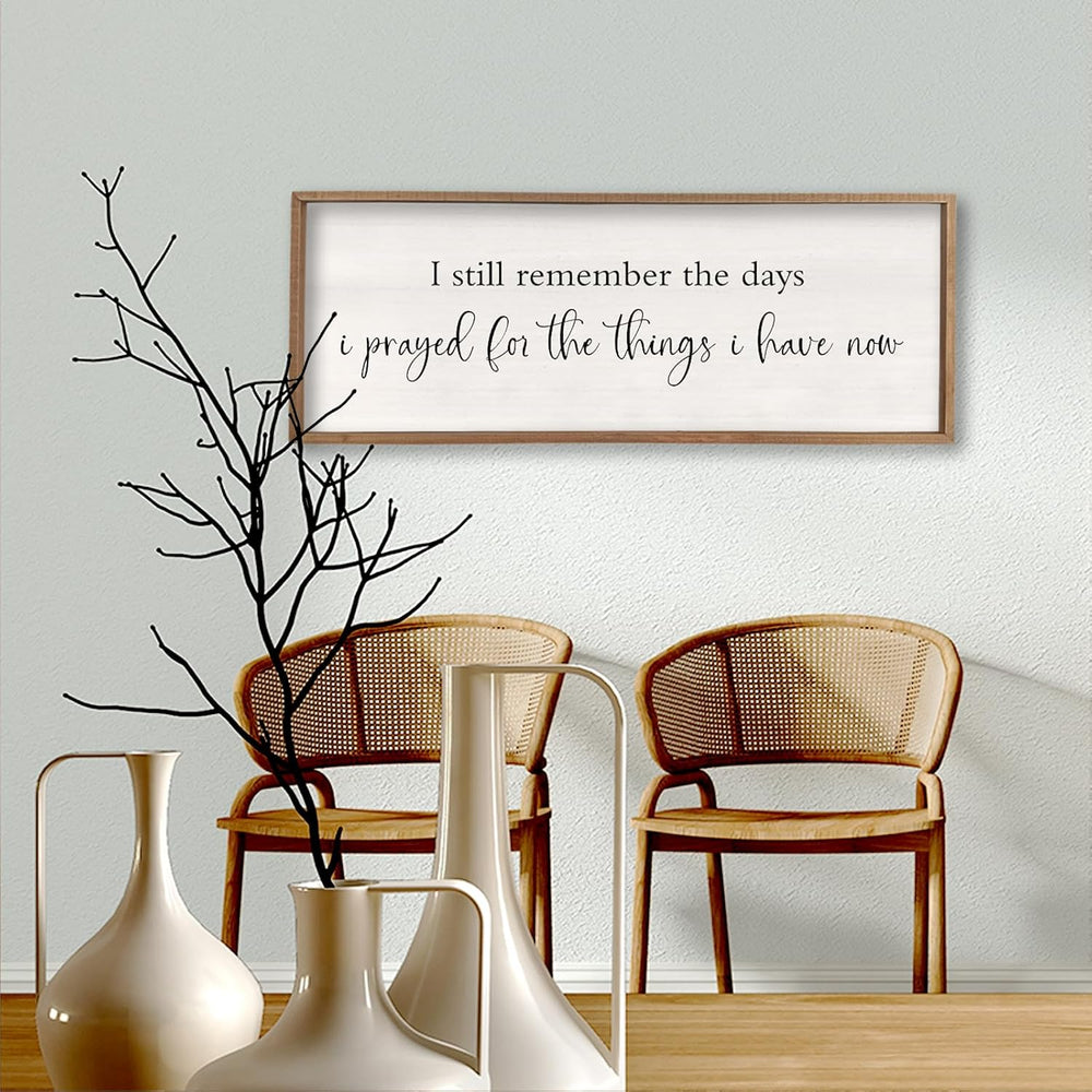 comurdyo I Still Remember the Days I Prayed Sign, 32" x 12", Wood