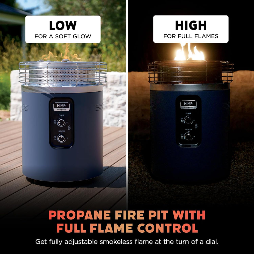 Ninja Fireside360 Fire Pit/Heater, 80,000 BTU, 3 Modes, Cyberspace