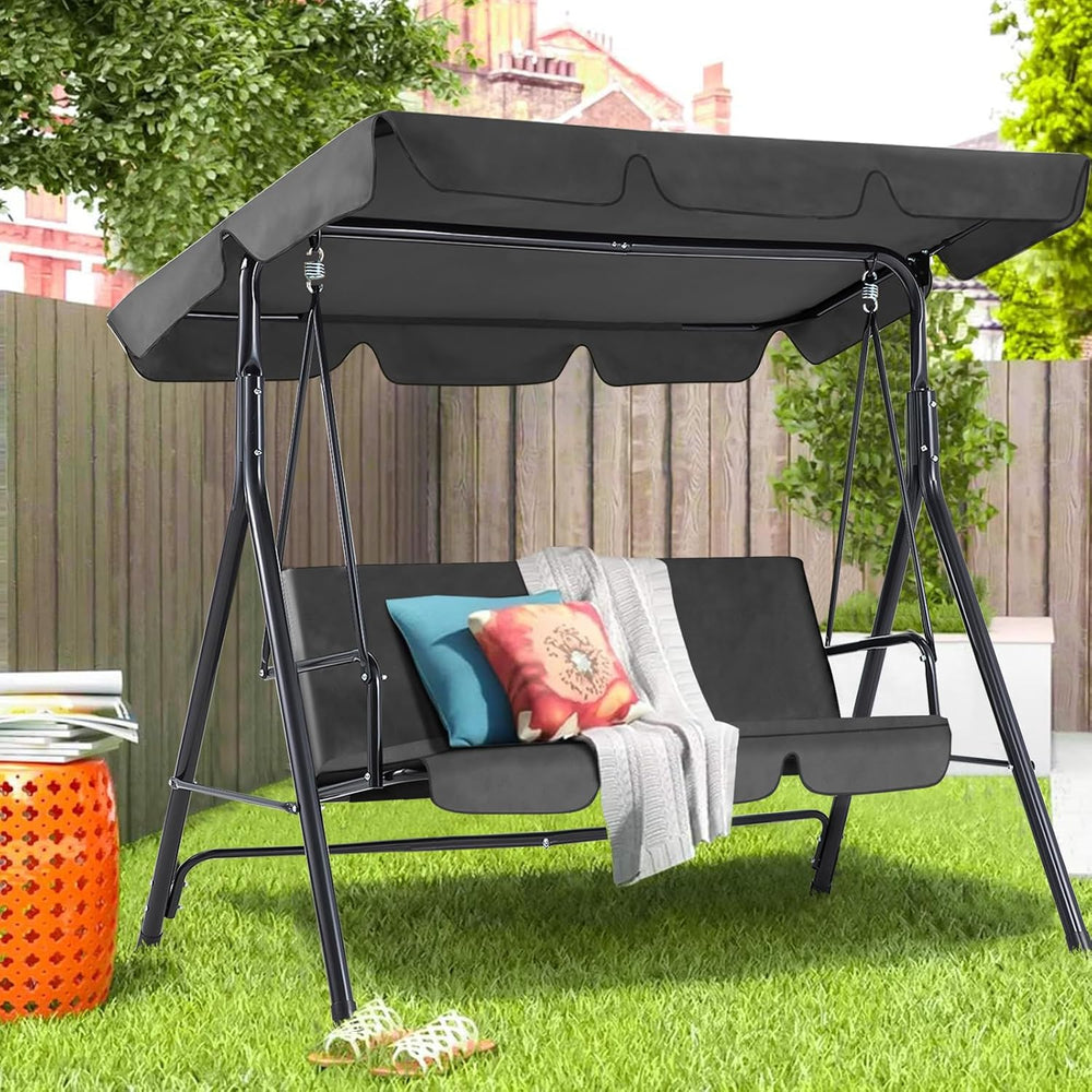 AECOJOY 3-Seat Outdoor Clearance Porch Swings for Adults, Outdoor Patio Swing...