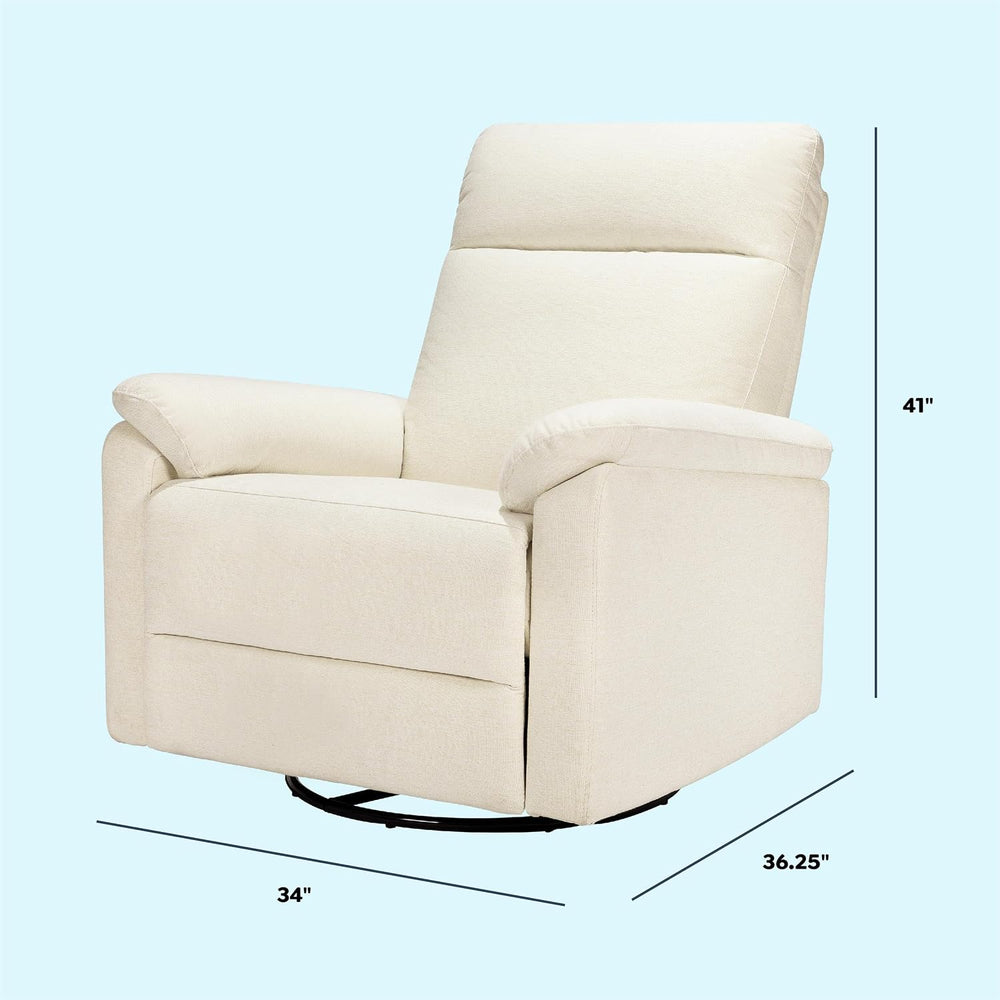 DaVinci Suzy Recliner Glider w/ 270° Swivel, Electronic, Vanilla