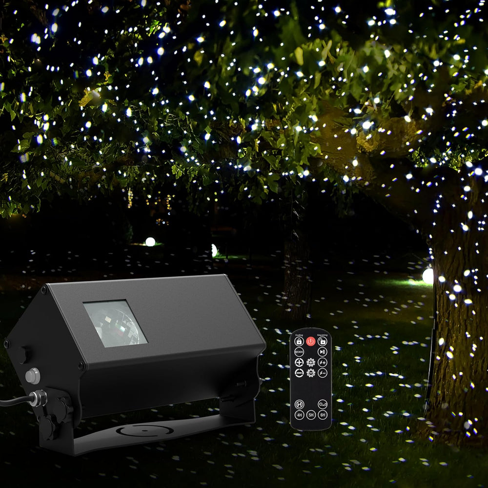AIRIVO Outdoor Laser Lights Projector, White Laser Fairy Lights Projector, Ch...