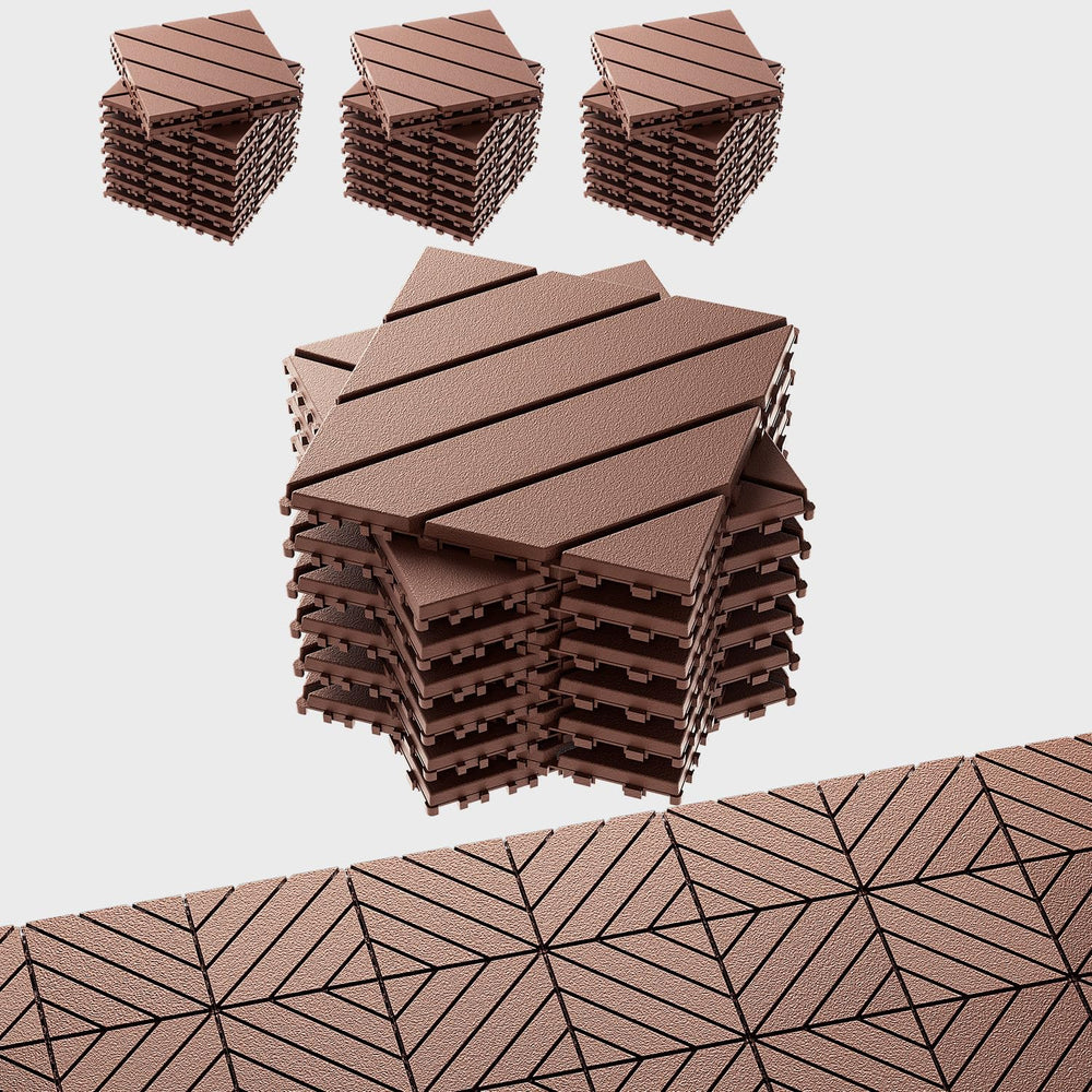 EchoDeck Interlocking Deck Tiles,54 Pack Deck Tiles Interlocking Outdoor All ...