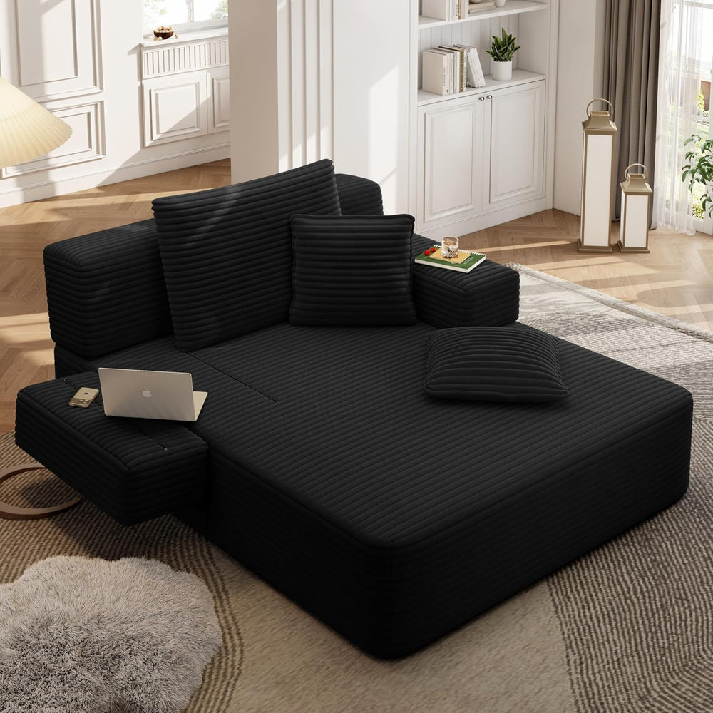 Avenix 70" Oversized Boneless Chaise Lounge Chair Indoor, Comfy Oversize...