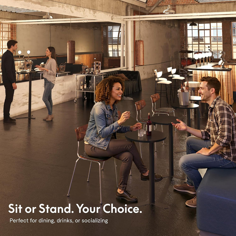 FLEXISPOT Gas Spring Lift Sit-to-Stand Table,20" Round Bar Table