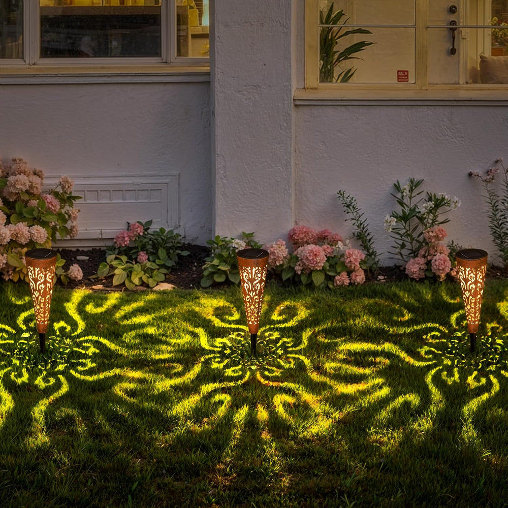 Go2garden 6Pcs Garden Solar Lights Outdoor Stakes Decorative Lighting for Yar...