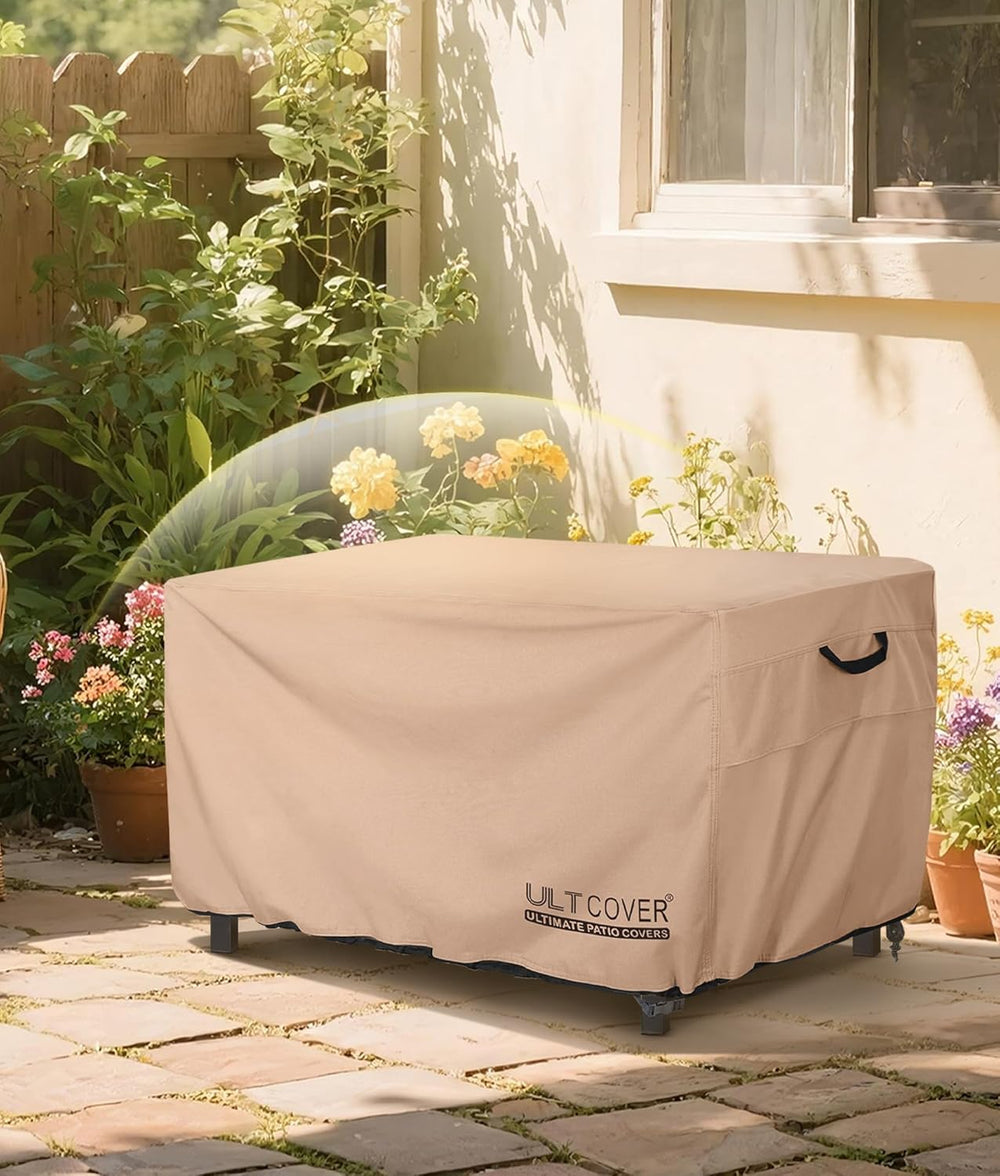 ULTCOVER Waterproof Rectangular Gas Fire Pit Table Cover 48x28 inch