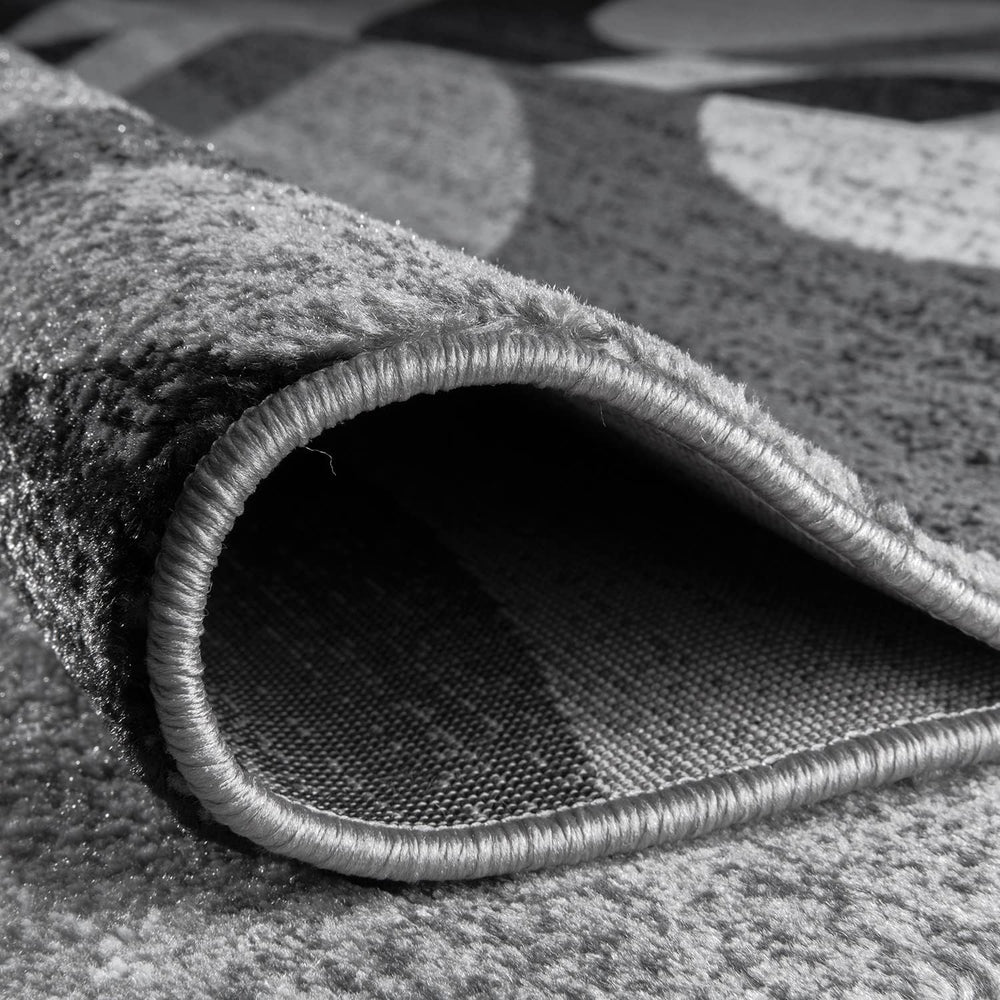 Rugshop Abstract Circles Contemporary Living Room Runner Rug Gray 2'7&quo...
