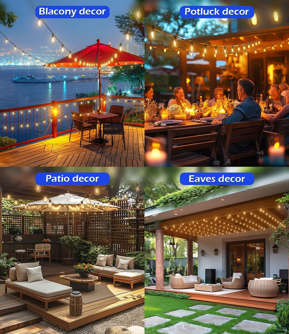 Tenmiro 200FT Outdoor String Lights, Ultra Long LED Patio Lights with Shatter...