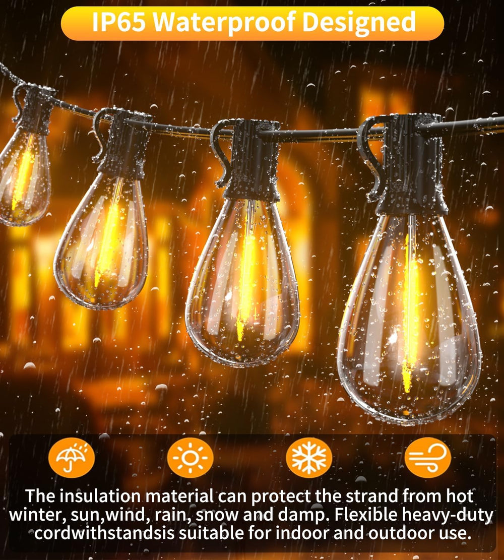 Tenmiro 200FT Outdoor String Lights, Ultra Long LED Patio Lights with Shatter...