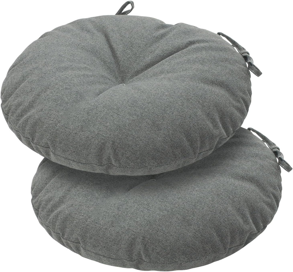 Bistro Chair Cushions 15 inch,Set of 2,Tufted Round Chair Cushions with Ties,...